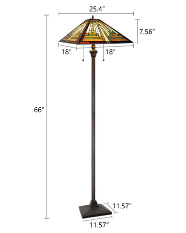 Arts & Crafts Innes 2 Floor Lamp Dimensions