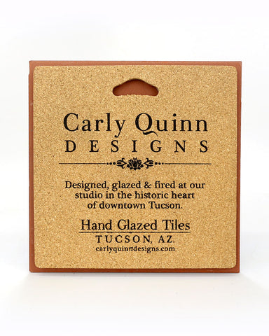 Carly Quinn California Poppies Ceramic Art Tile Trivet