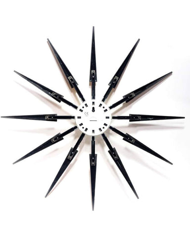 Sunburst Clock Dark back