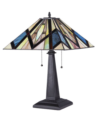 Arts & Crafts Bedivere Stained Glass Table Lamp