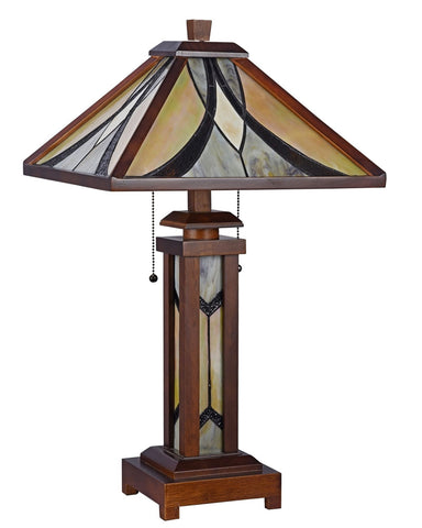 Arts & Crafts Gordon Lighted Base Table Lamp