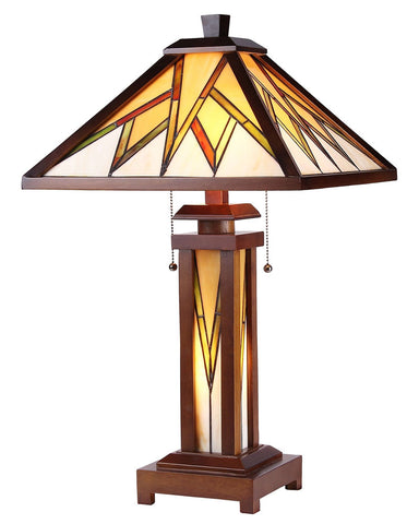 Arts & Crafts Lamorak Stained Glass Table Lamp