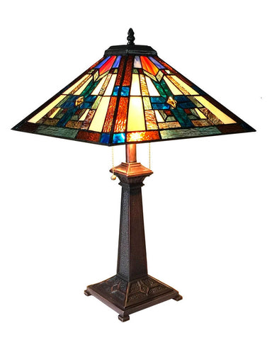 Arts & Crafts Taite Stained Glass Table Lamp