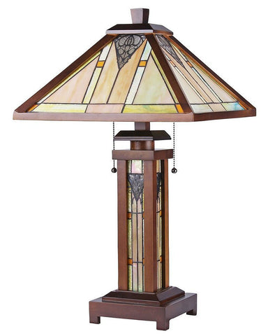 Arts & Crafts Zella Stained Glass Table Lamp