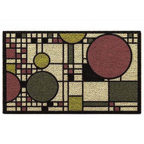 Frank Lloyd Wright Coonley Playhouse Doormat 30" x 18" Top