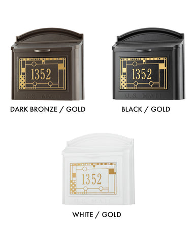 Frank Lloyd Wright Custom Locking Wall Mailbox Coonley Color Swatch