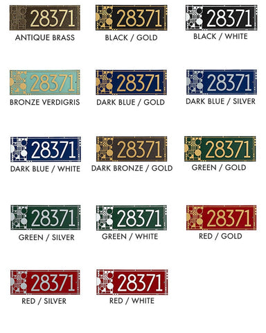 Frank Lloyd Wright Coonley House Number Plaque Color Swatch
