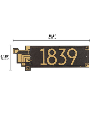Frank Lloyd Wright Cube Abstractions House Address Plaque Dimensions