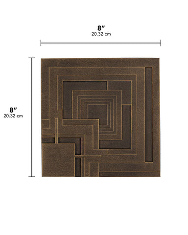 Frank Lloyd Wright Ennis Tile Plaques Set of 4 Dimensions