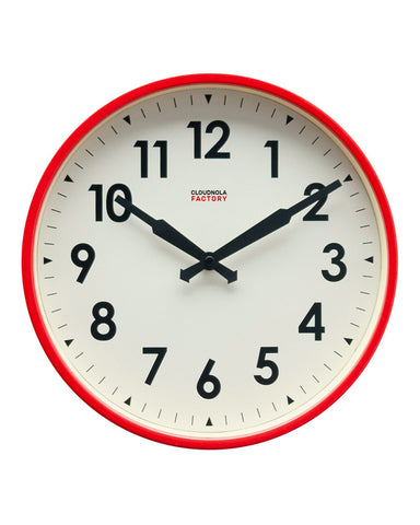 Factory Red Wall Clock by Cloudnola