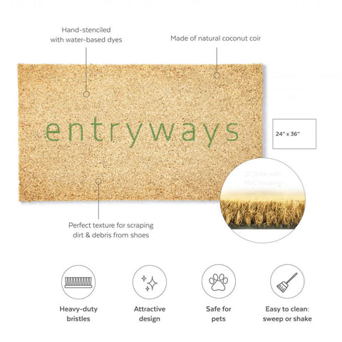 Frank Lloyd Wright Saguaro Forms Doormat 36" x 24" attributes