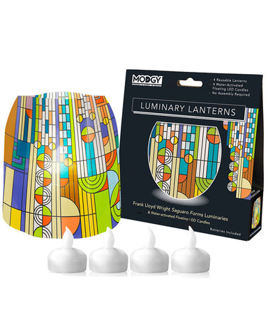 Modgy Frank Lloyd Wright Saguaro Luminaries - Set of Four