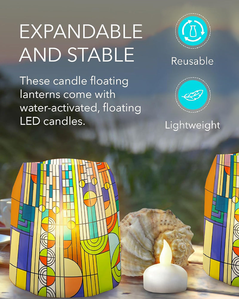 Modgy Frank Lloyd Wright Saguaro Luminaries - Set of Four  Maclin Studio