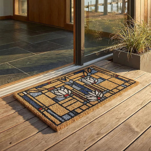 Frank Lloyd Wright Waterlilies Doormat 36" x 24" Style Shot