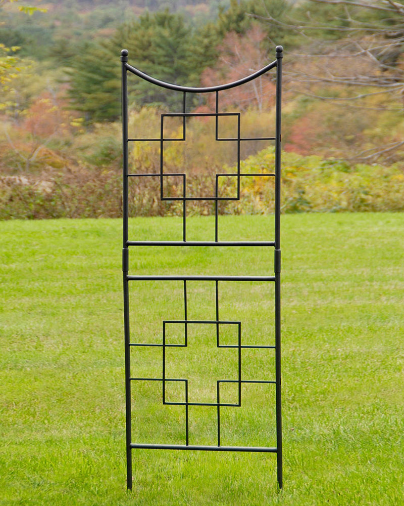 small metal plant trellis Achla Designs Square-on-Squares Trellis