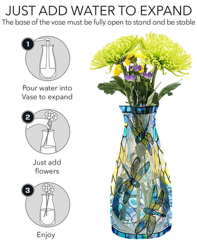 Modgy Louis C. Tiffany Iris Landscape Expandable Vase
