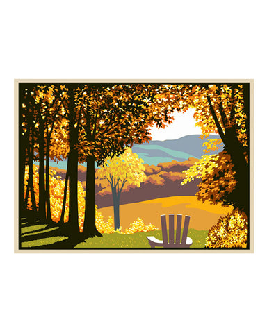 Laura Wilder Autumn Hills Matted Framed Giclée Print