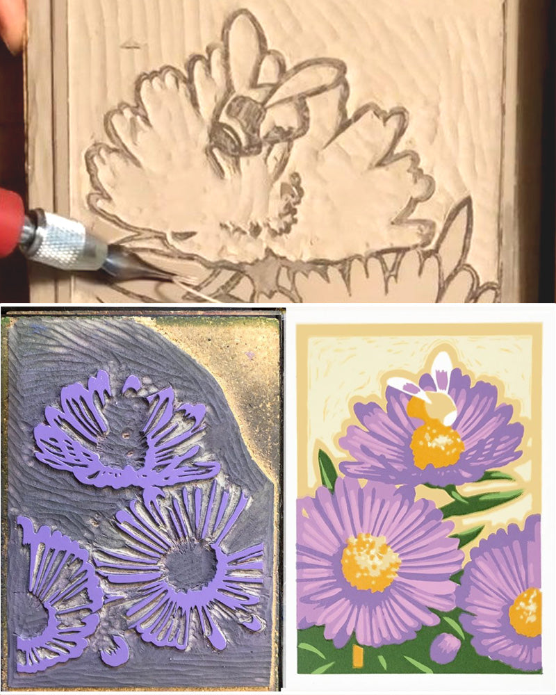 Laura Wilder Bumble Bee & New England Aster Limited Edition Framed Mat ...