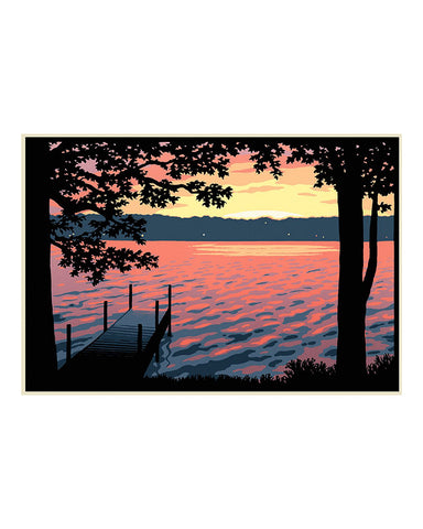 Laura Wilder Lake View Matted Framed Giclée Print