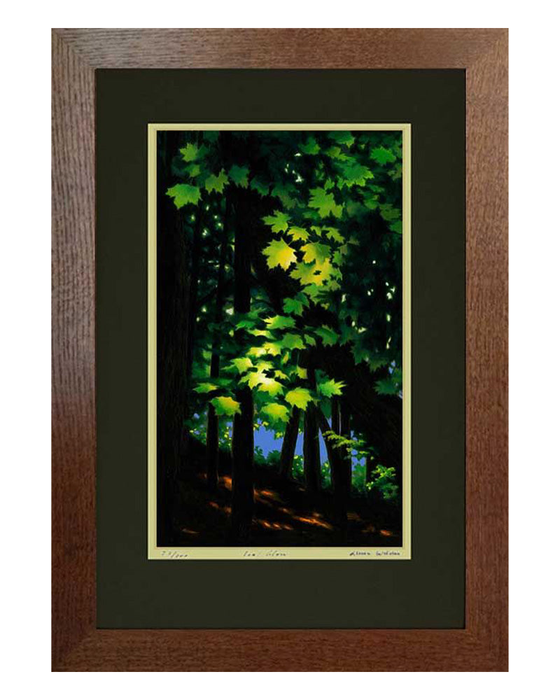 Laura Wilder Leaf Glow Matted Framed Giclée Print | Maclin Studio