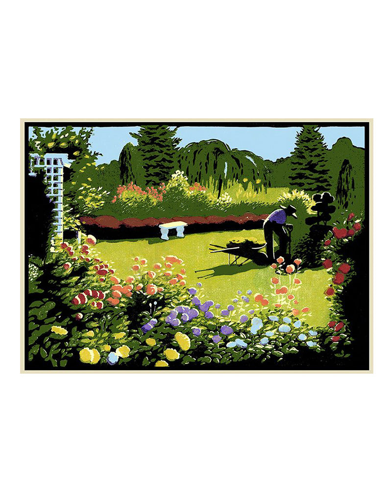 Laura Wilder The Gardener Framed Matted Giclée Print | Maclin Studio