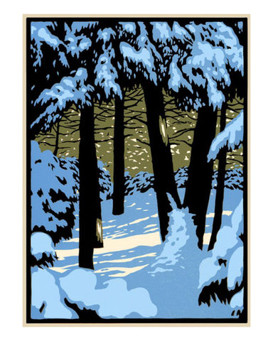 Laura Wilder Winter Woods II Matted Framed Giclée Print
