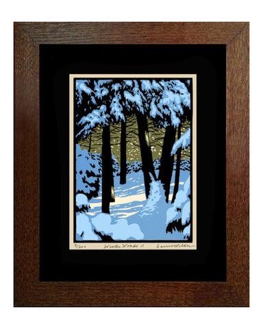 Laura Wilder Winter Woods II Matted Framed Giclée Print