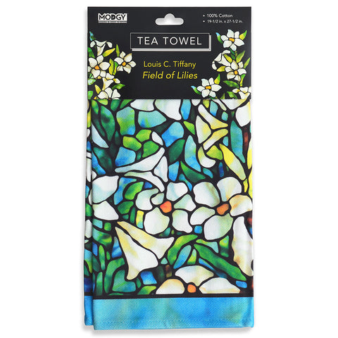 Louis Comfort Tiffany Field of Lilies Tea Towel