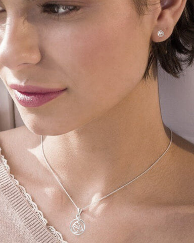 Charles Rennie Mackintosh Rose Silver Stud Earrings 0.25"
