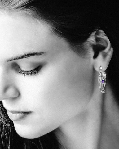 Charles Rennie Mackintosh Catherine Sterling Silver Earrings Headshot