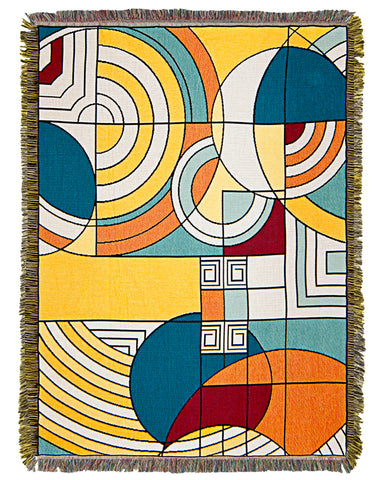 Frank Lloyd Wright Hoffman Carpet Tapestry Throw