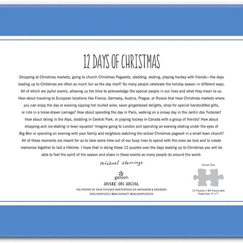 12 Days of Christmas by Michael Storrings Advent Calendar Puzzle