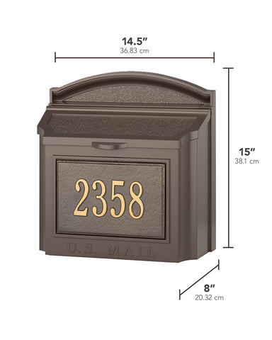 Modern Custom Locking Wall Mailbox Dimensions