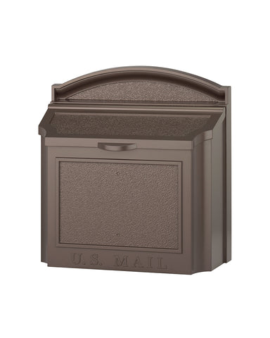 Modern Locking Wall Mailbox - Bronze