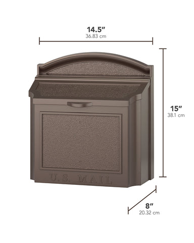 Modern Locking Wall Mailbox Dimensions