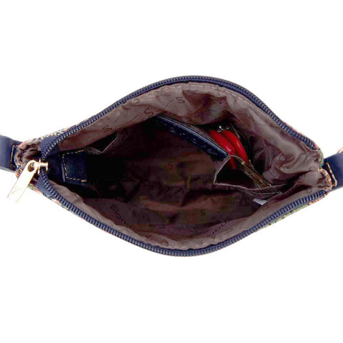 William Morris Strawberry Thief Crossbody Bag - Blue