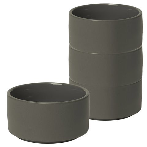 Blomus Pilar Stoneware Bowls (Set of 4) - Pewter