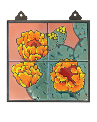 Carly Quinn Prickly Pear Macro Tile Mural 12" x 12"