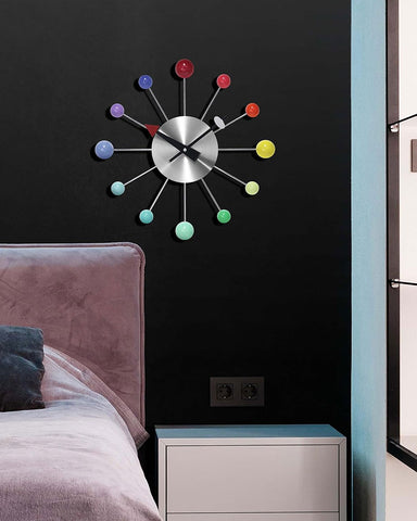 rainbow orb clock living room