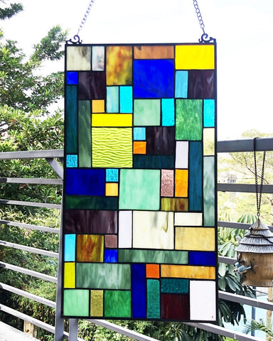 Rosalinda Mosaic Art Glass Window Panel
