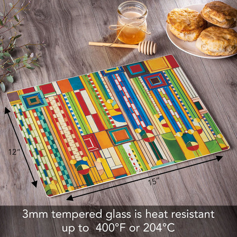 Frank Lloyd Wright Saguaro Forms Glass Cutting Board Dimensions