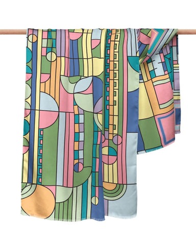 Frank Lloyd Wright Saguaro Silk Blend Shawl Hanging
