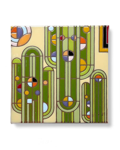 Carly Quinn Frank Lloyd Wright Saguaro Forms Ceramic Art Tile Trivet
