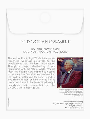 Frank Lloyd Wright Hoffman Rug Porcelain Keepsake Ornament