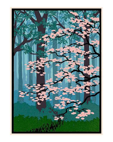 Laura Wilder New Woods Seasons Framed Giclée Prints Set - Vertical