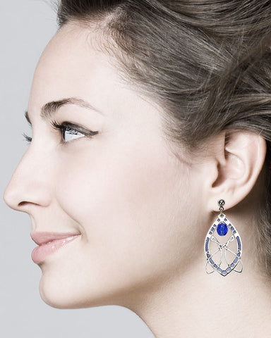 Sullivan Stock Exchange Earrings With Blue Accent