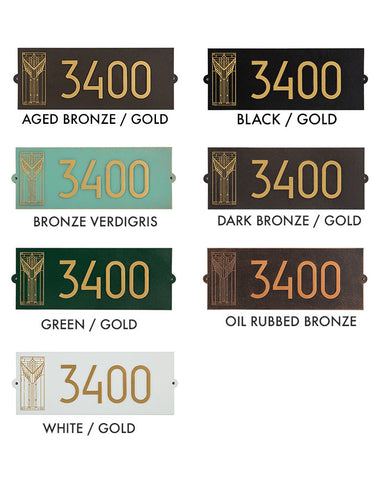 Frank Lloyd Wright Sumac House Number Plaque Color Swatches