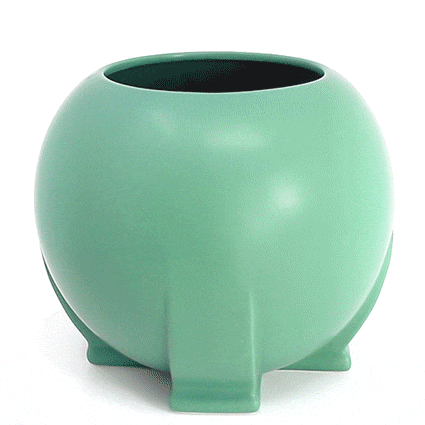 Teco Orb Vase - Green