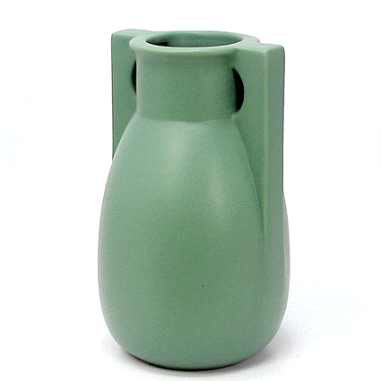Teco Vase - Two Buttress Green