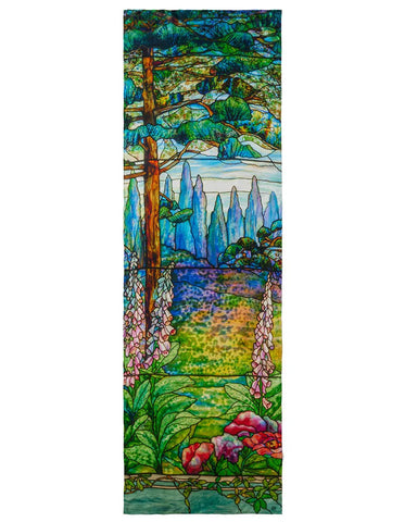 Met Museum Louis C. Tiffany Garden Landscape 100% Silk Scarf